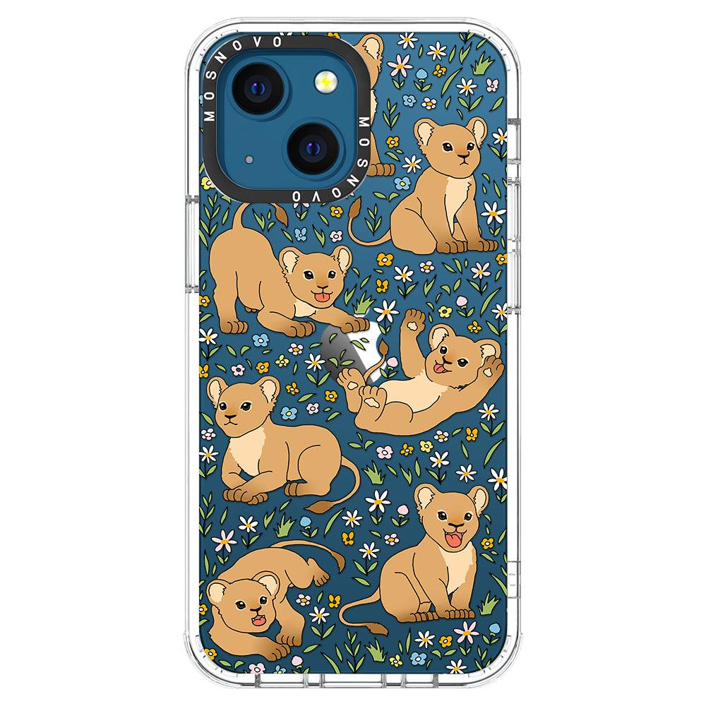 Cute Lion Phone Case - iPhone 13 Mini Case - MOSNOVO