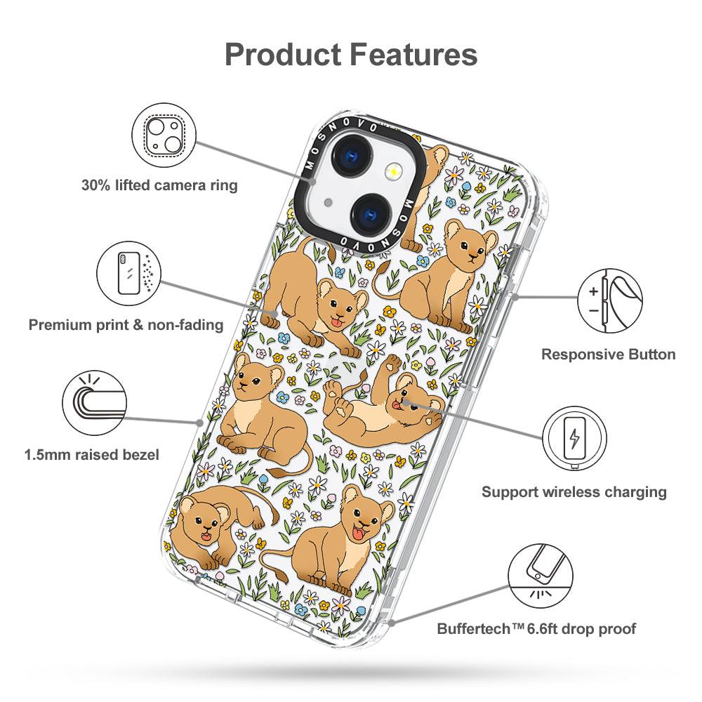 Cute Lion Phone Case - iPhone 13 Mini Case - MOSNOVO