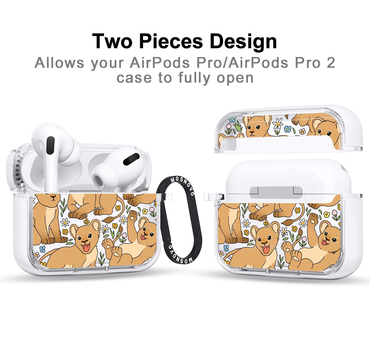 Cute Lion AirPods Pro 2 Case (2nd Generation) - MOSNOVO