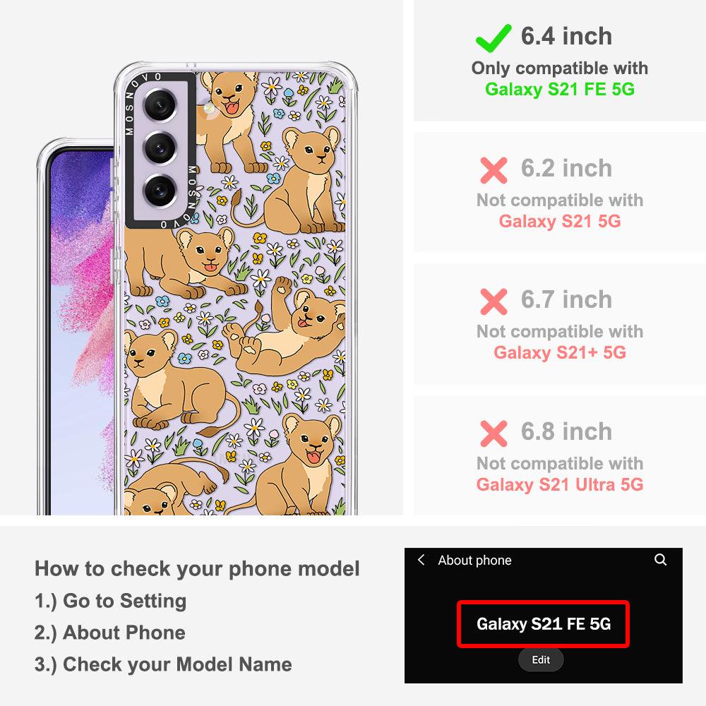 Cute Lions Phone Case - Samsung Galaxy S21 FE Case - MOSNOVO