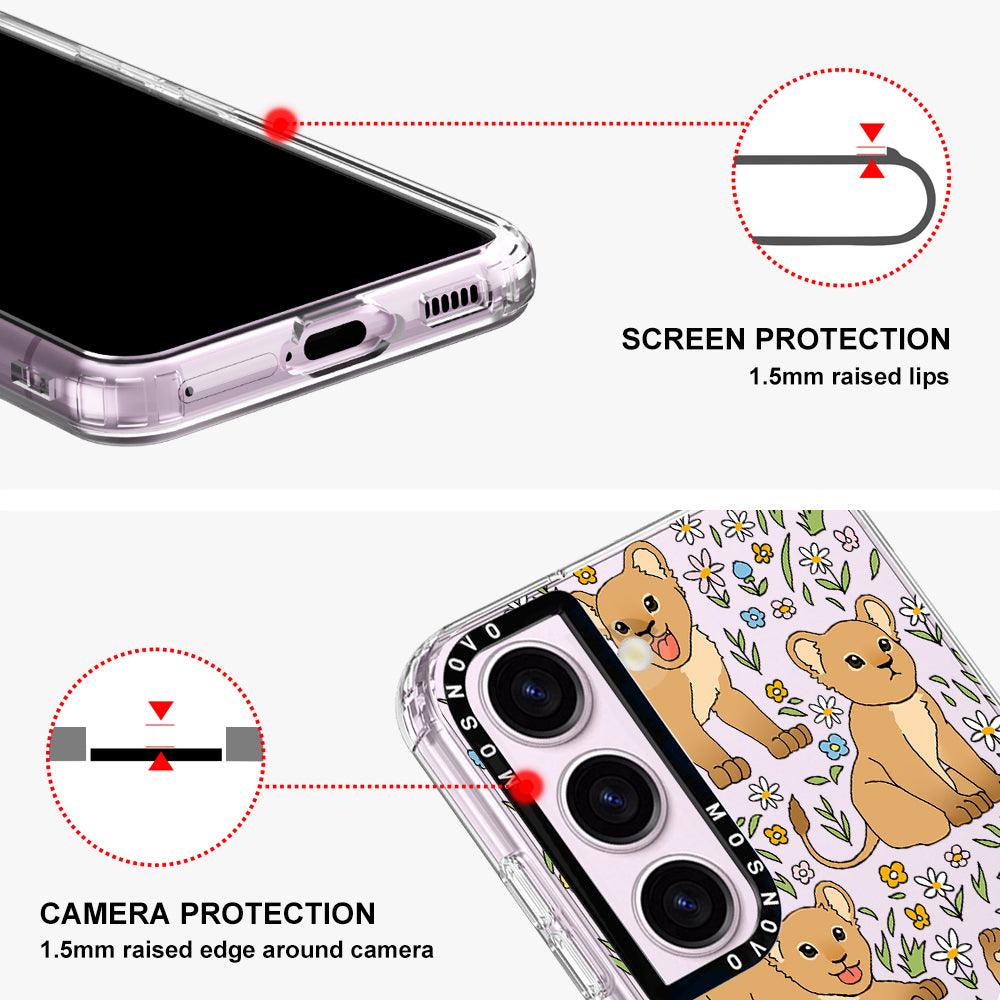 Cute Lions Phone Case - Samsung Galaxy S23 Case - MOSNOVO