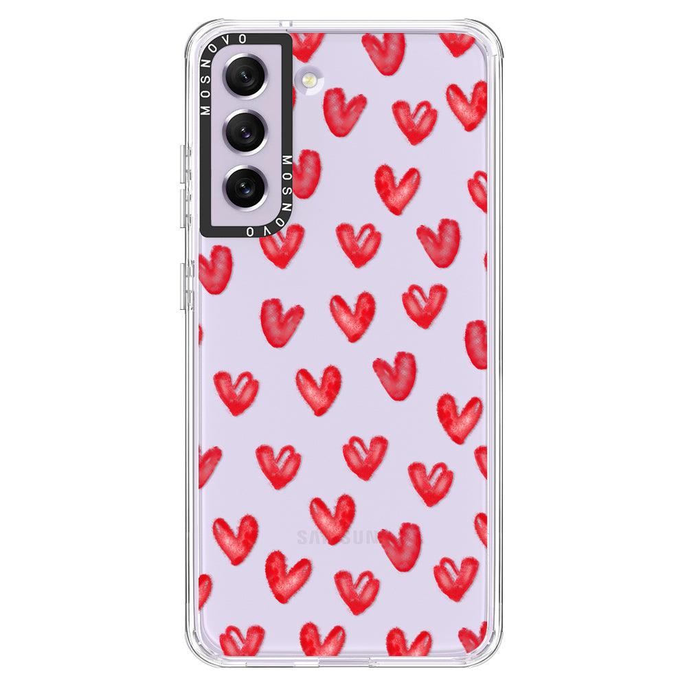 Cute Little Heart Phone Case - Samsung Galaxy S21 FE Case - MOSNOVO