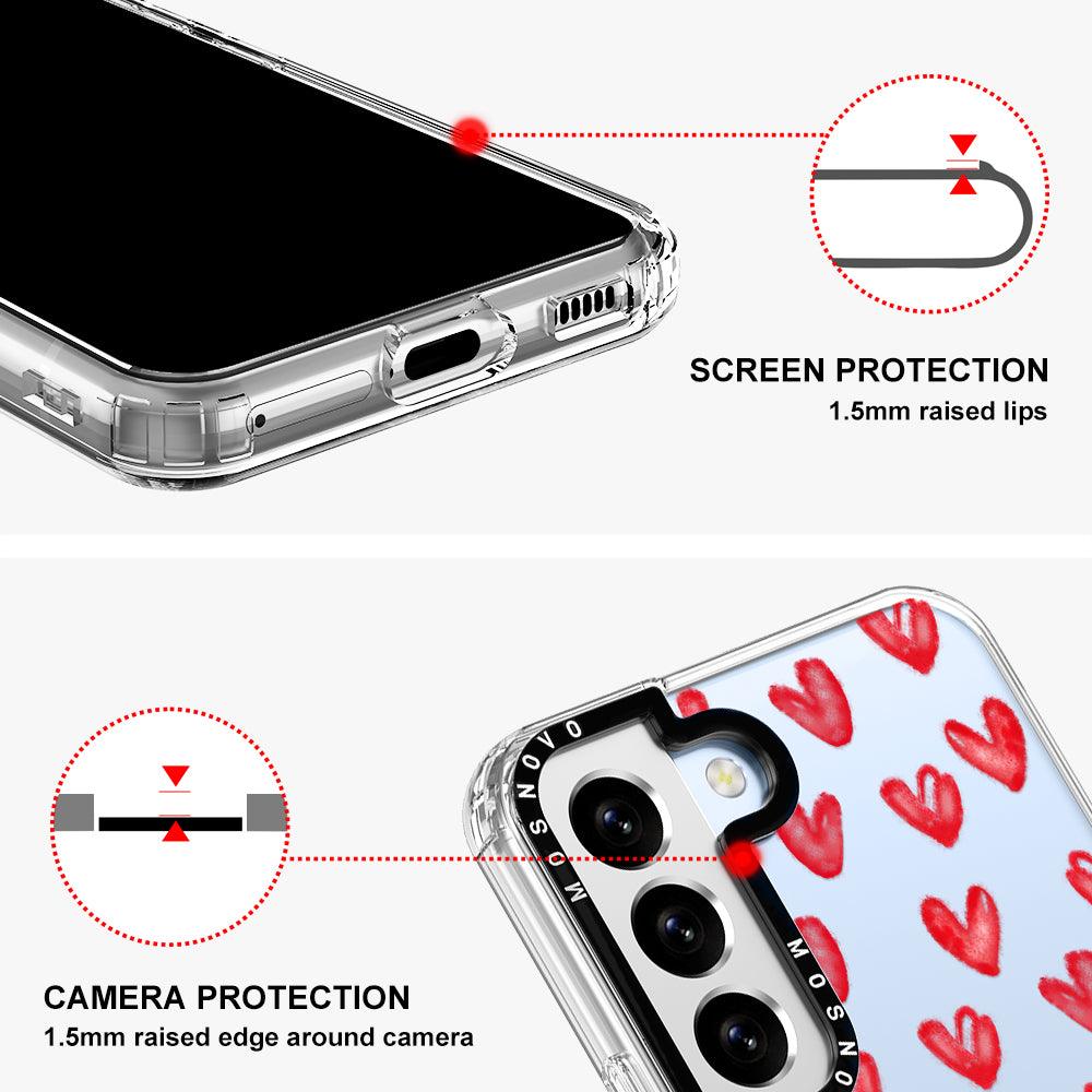 Cute Little Heart Phone Case - Samsung Galaxy S22 Case - MOSNOVO