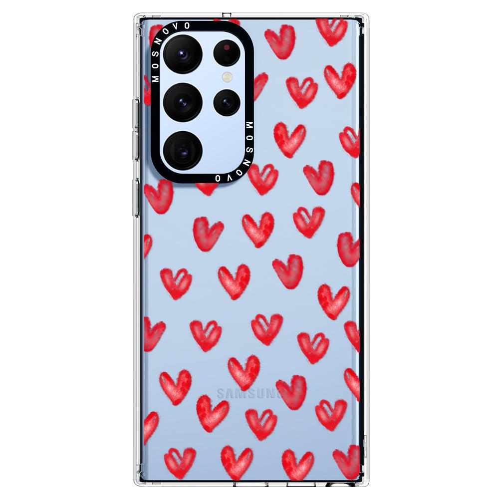 Cute Little Heart Phone Case - Samsung Galaxy S22 Ultra Case - MOSNOVO