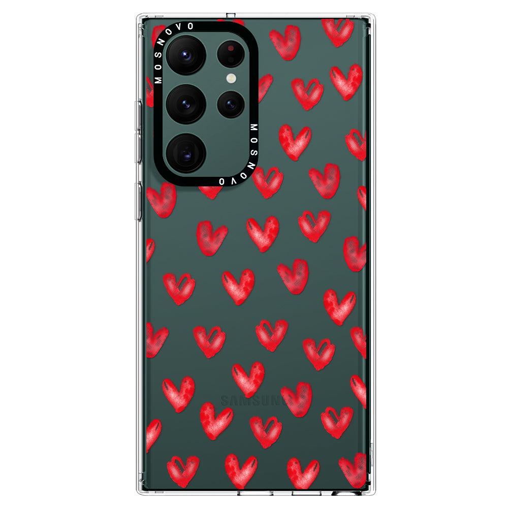 Cute Little Heart Phone Case - Samsung Galaxy S22 Ultra Case - MOSNOVO