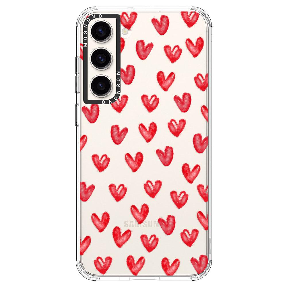 Cute Little Heart Phone Case - Samsung Galaxy S23 Plus Case - MOSNOVO