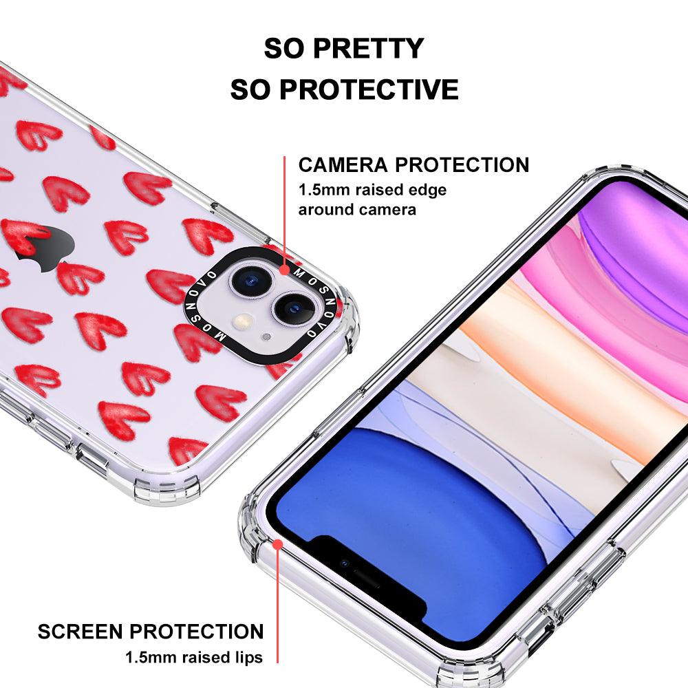 Cute Little Hearts Phone Case - iPhone 11 Case - MOSNOVO