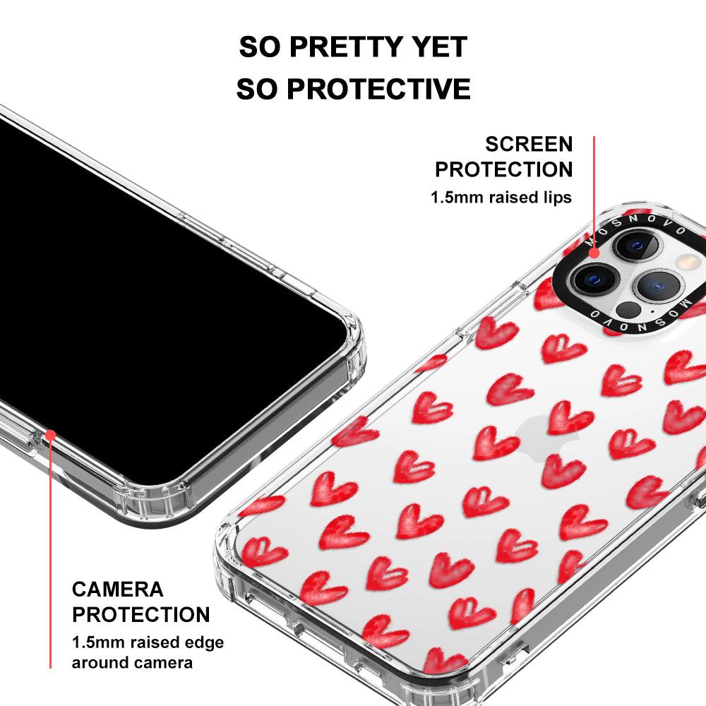 Cute Little Hearts Phone Case - iPhone 12 Pro Case - MOSNOVO
