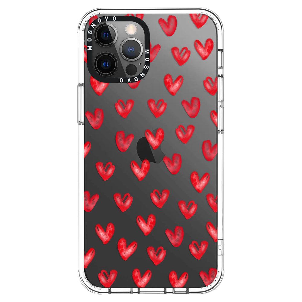 Cute Little Hearts Phone Case - iPhone 12 Pro Max Case - MOSNOVO