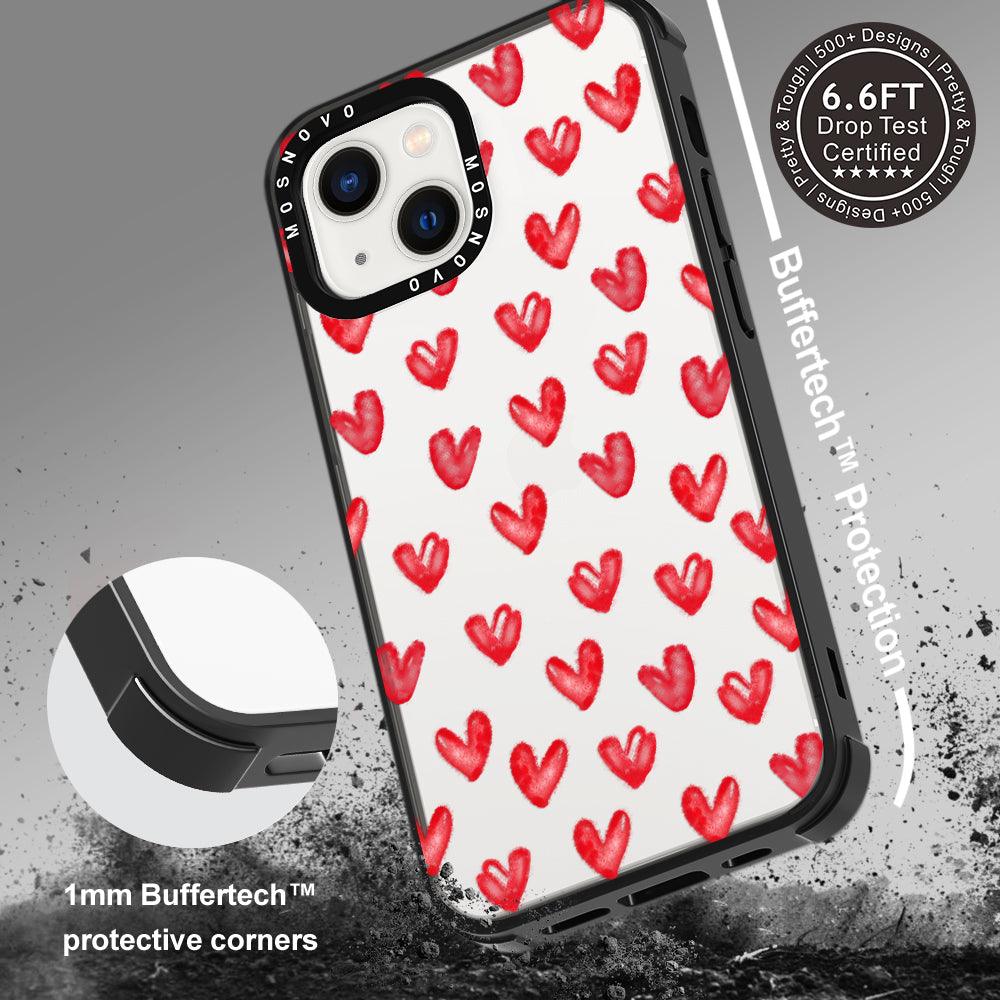 Cute Little Hearts Phone Case - iPhone 13 Case - MOSNOVO