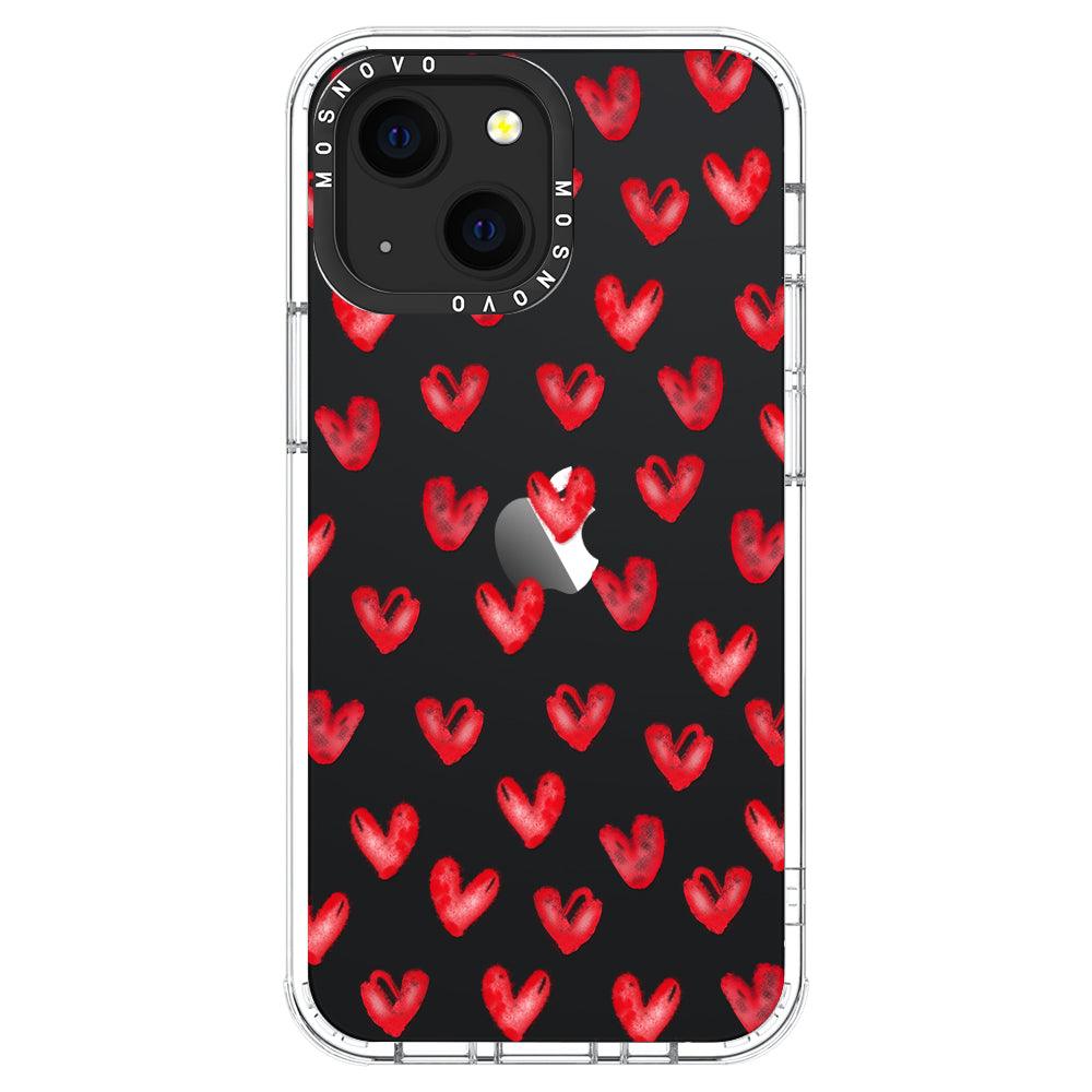 Cute Little Hearts Phone Case - iPhone 13 Mini Case - MOSNOVO