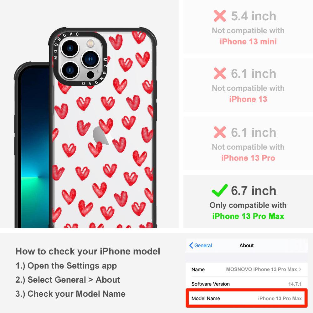 Cute Little Hearts Phone Case - iPhone 13 Pro Max Case - MOSNOVO