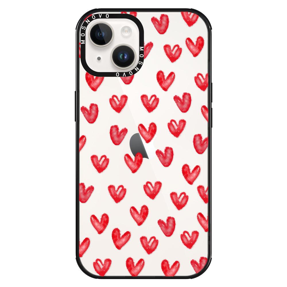 Cute Little Hearts Phone Case - iPhone 14 Case - MOSNOVO