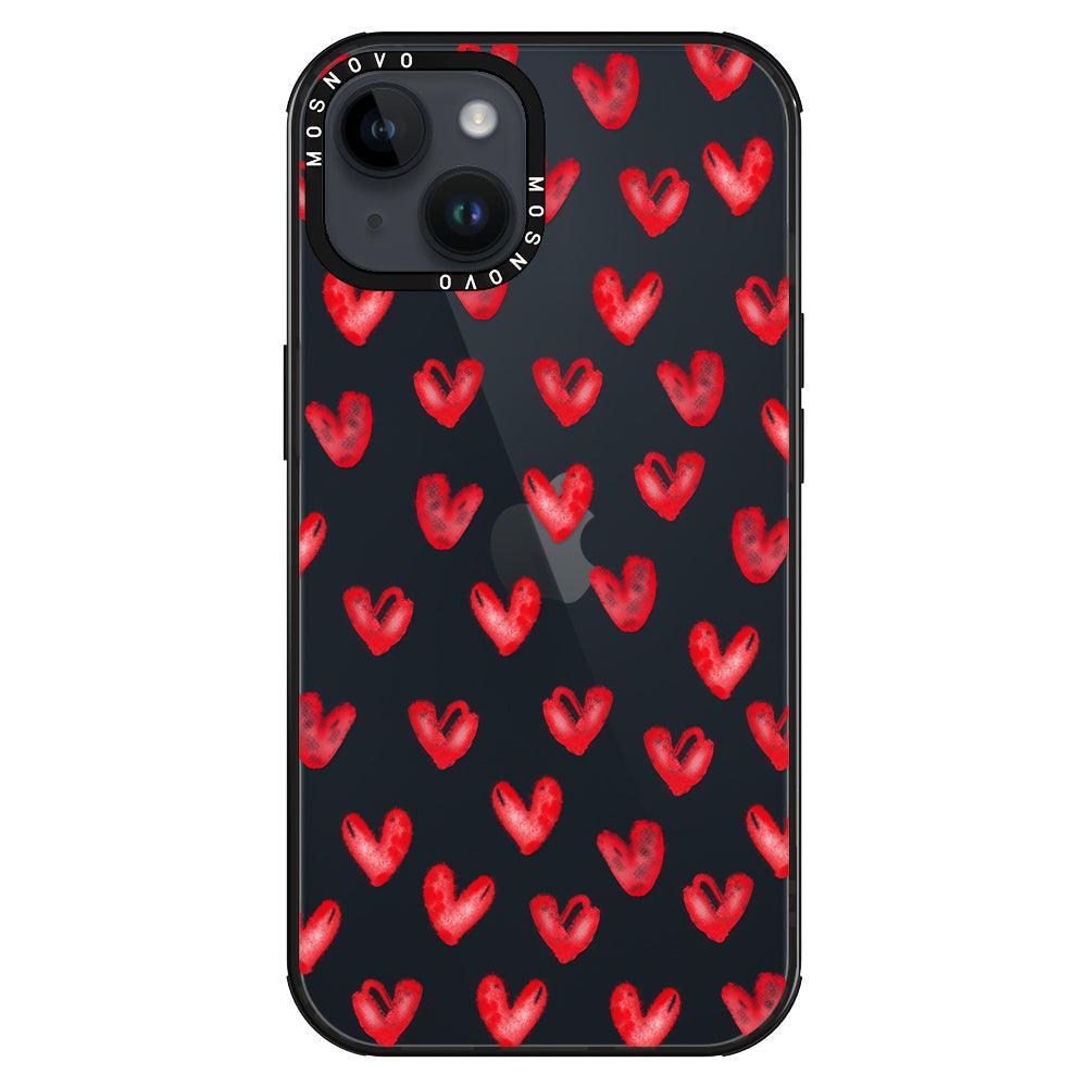 Cute Little Hearts Phone Case - iPhone 14 Plus Case - MOSNOVO