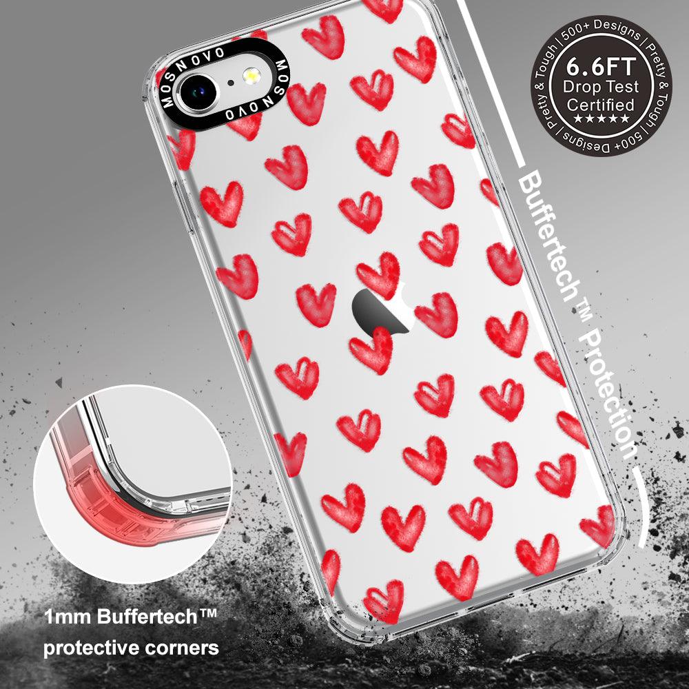 Cute Little Hearts Phone Case - iPhone 7 Case - MOSNOVO