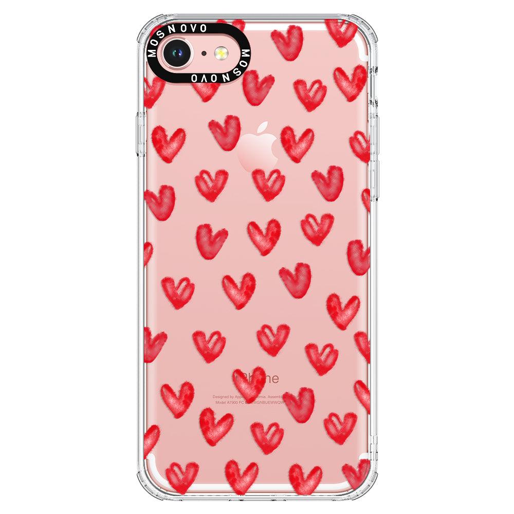 Cute Little Hearts Phone Case - iPhone 8 Case - MOSNOVO