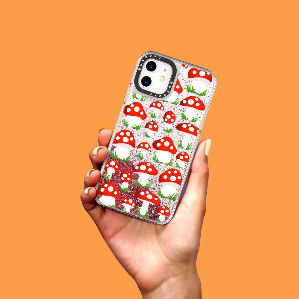Cute Mushroom Glitter Phone Case - iPhone 11 Case - MOSNOVO