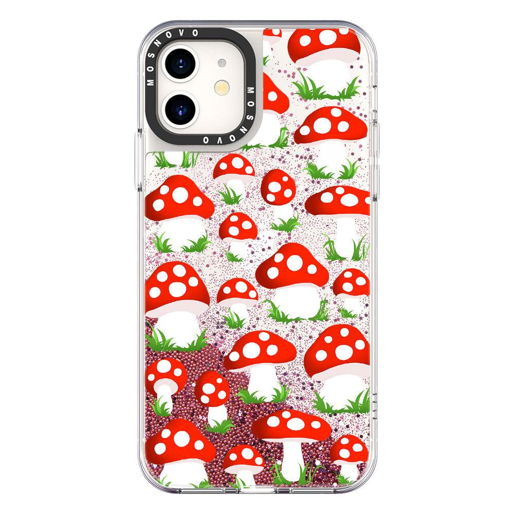 Cute Mushroom Glitter Phone Case - iPhone 11 Case - MOSNOVO