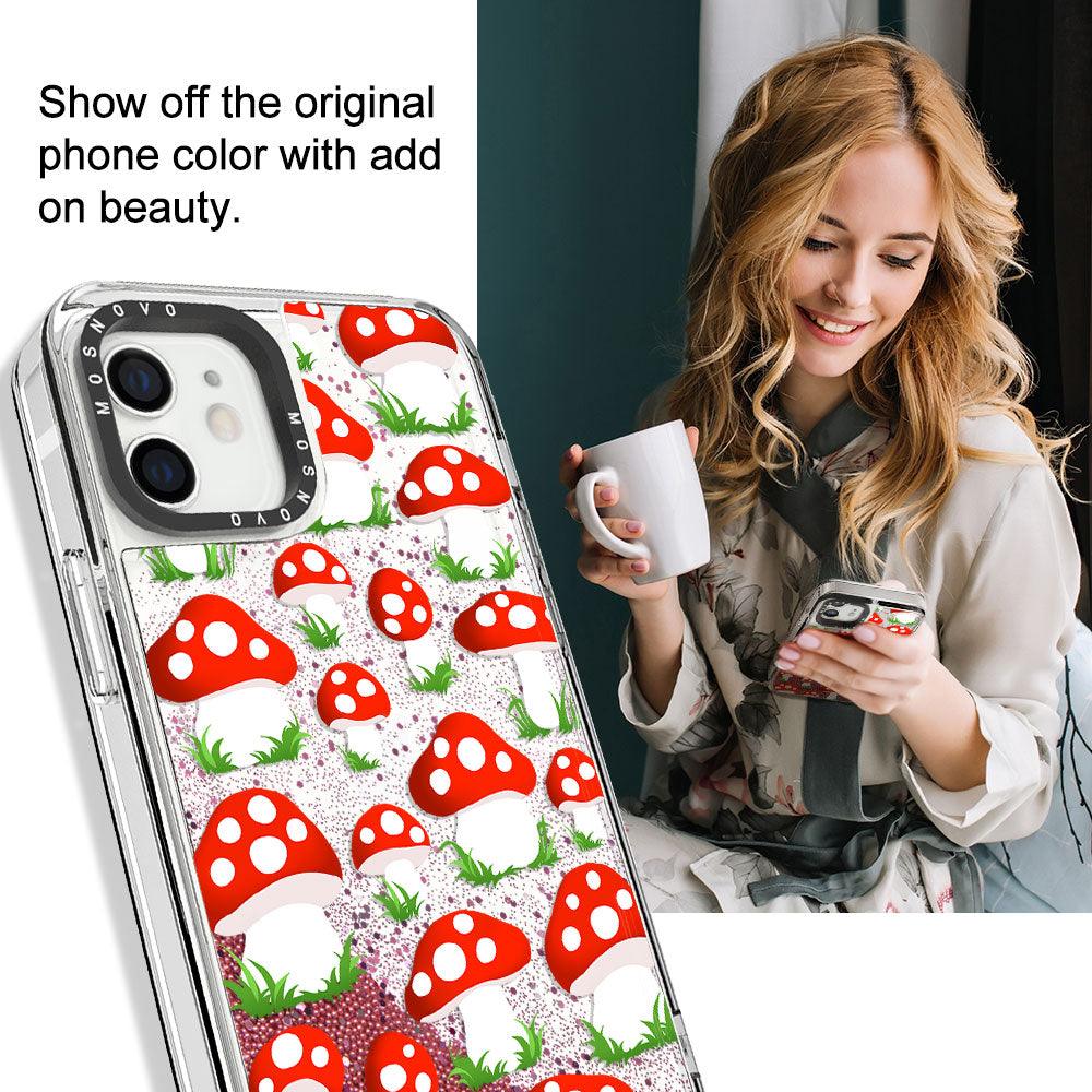 Cute Mushroom Glitter Phone Case - iPhone 12 Case - MOSNOVO