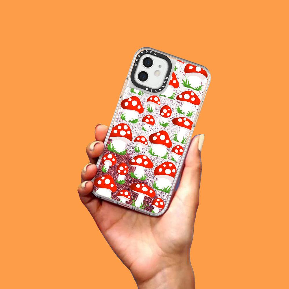 Cute Mushroom Glitter Phone Case - iPhone 12 Case - MOSNOVO