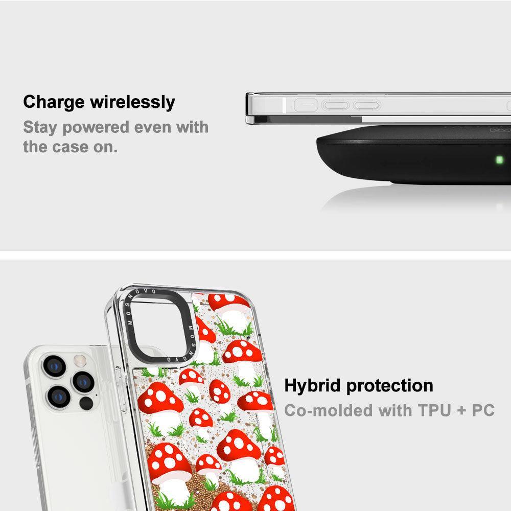 Cute Mushroom Glitter Phone Case - iPhone 12 Pro Case - MOSNOVO