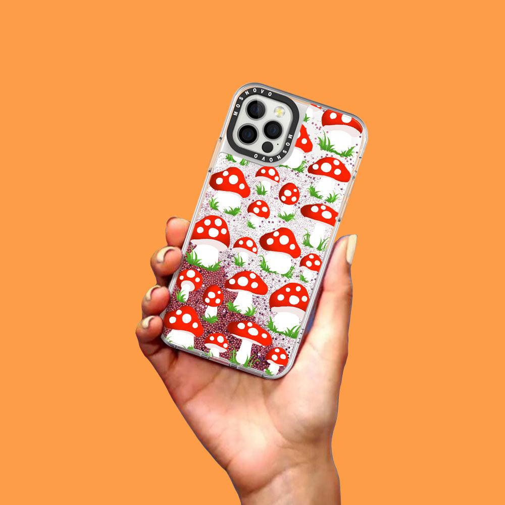 Cute Mushroom Glitter Phone Case - iPhone 12 Pro Max Case - MOSNOVO