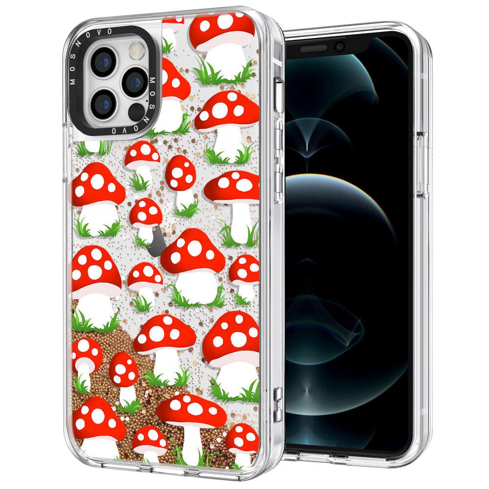 Cute Mushroom Glitter Phone Case - iPhone 12 Pro Max Case - MOSNOVO