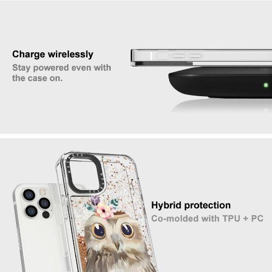 Cute Owl Glitter Phone Case - iPhone 12 Pro Case - MOSNOVO