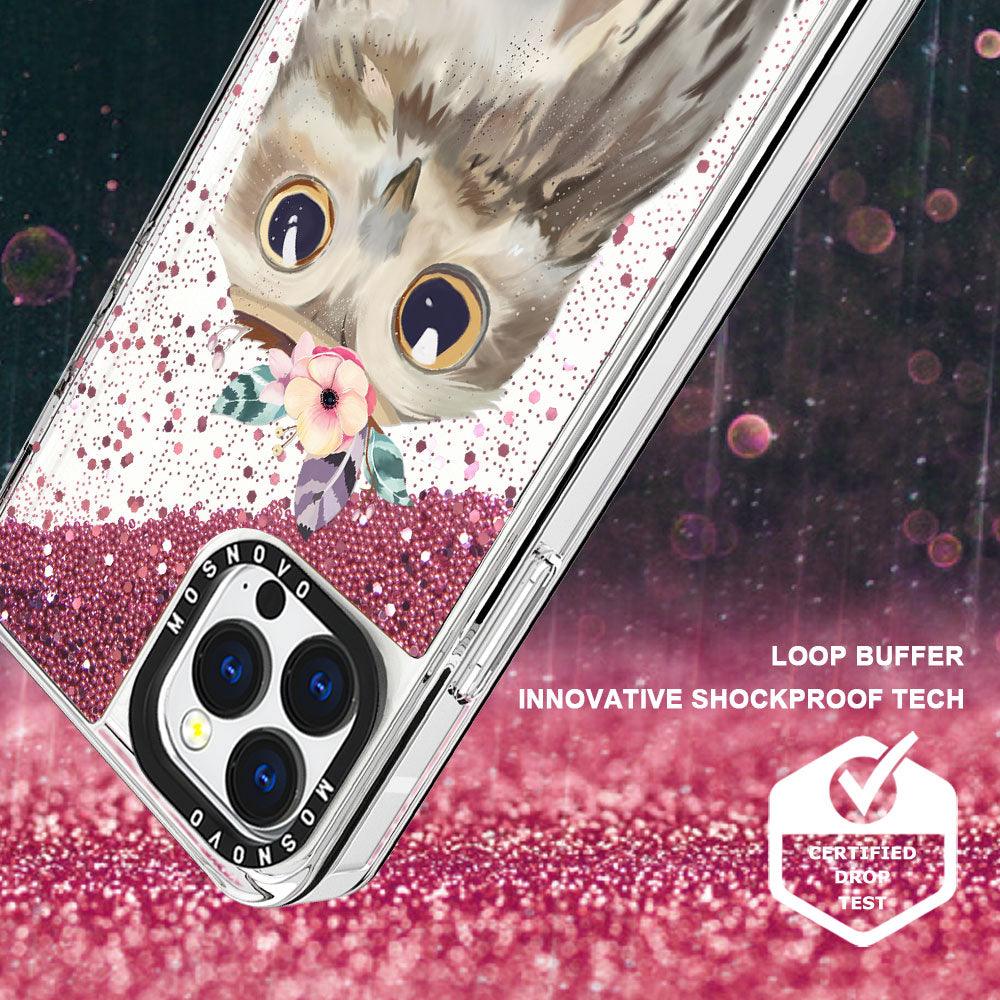 Cute Owl Glitter Phone Case - iPhone 13 Pro Case - MOSNOVO
