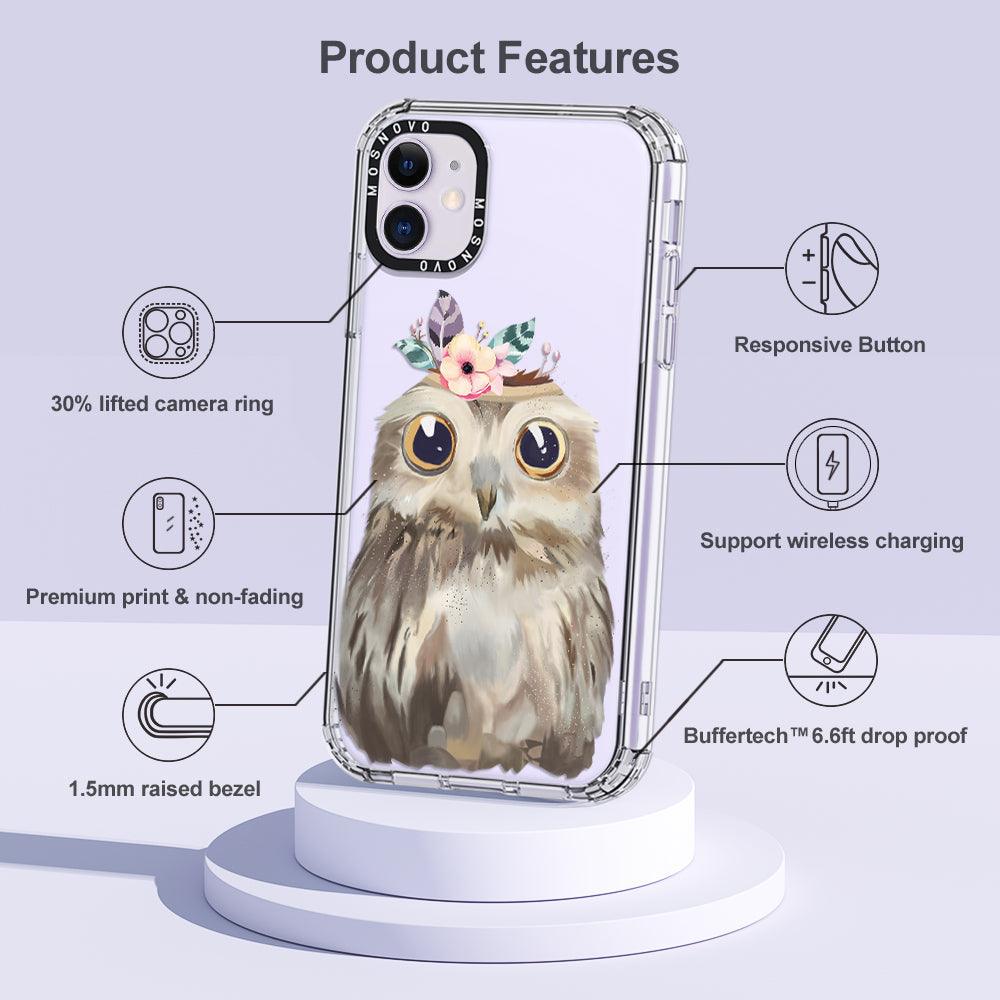 Cute Owl Phone Case - iPhone 11 Case - MOSNOVO
