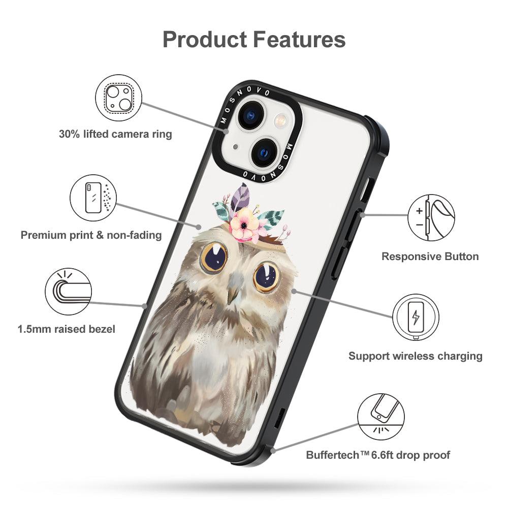 Cute Owl Phone Case - iPhone 13 Case - MOSNOVO