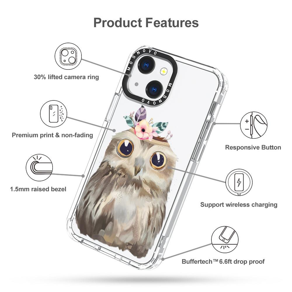 Cute Owl Phone Case - iPhone 13 Mini Case - MOSNOVO
