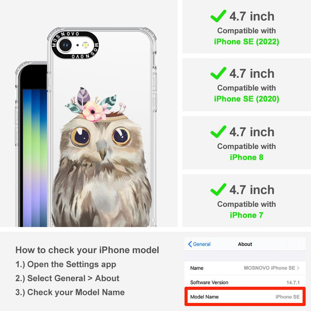 Cute Owl Phone Case - iPhone SE 2020 Case - MOSNOVO