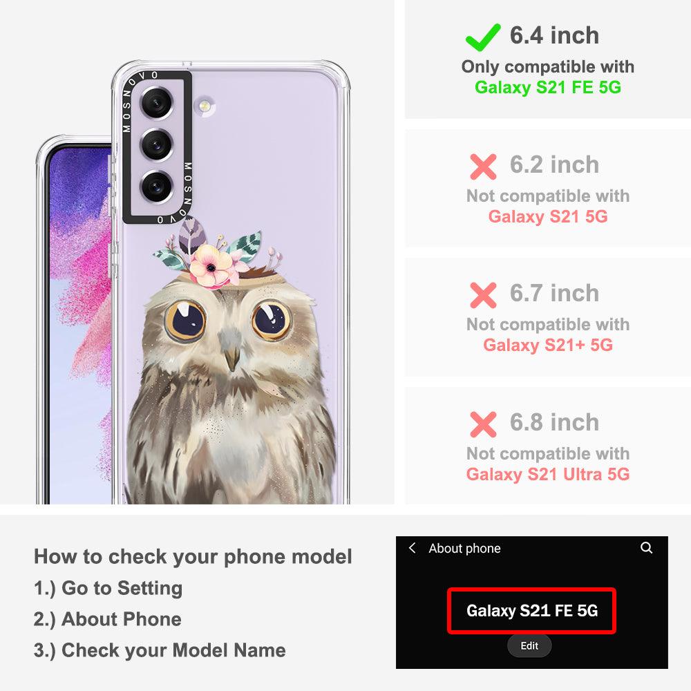Cute Owl Phone Case - Samsung Galaxy S21 FE Case - MOSNOVO