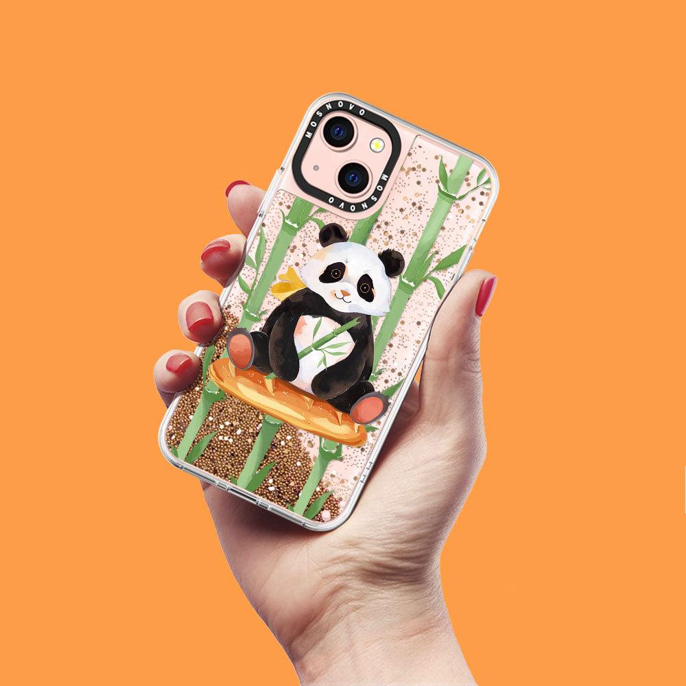 Cute Panda Glitter Phone Case - iPhone 13 Case - MOSNOVO