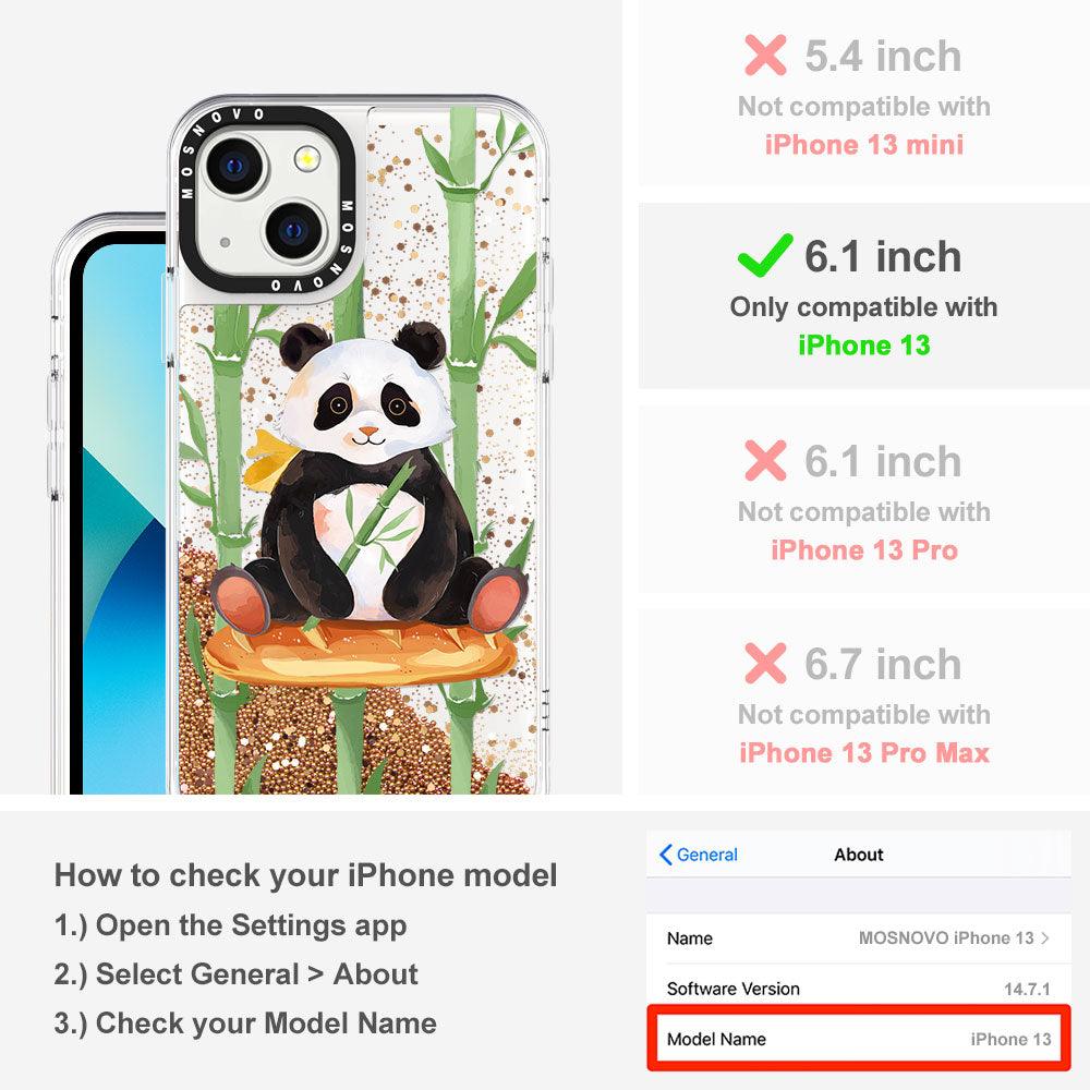 Cute Panda Glitter Phone Case - iPhone 13 Case - MOSNOVO