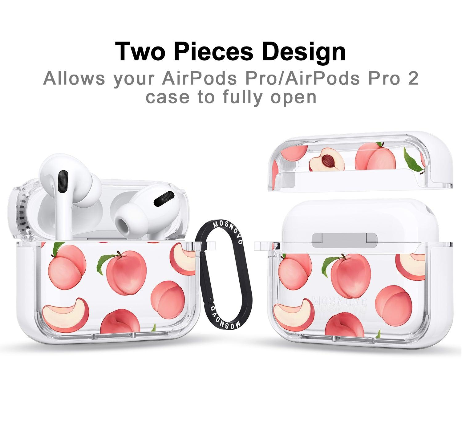 Cute Peach AirPods Pro 2 Case (2nd Generation) - MOSNOVO