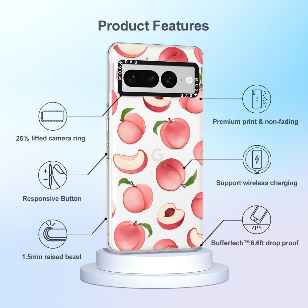 Cute Peach Phone Case - Google Pixel 7 Pro Case - MOSNOVO