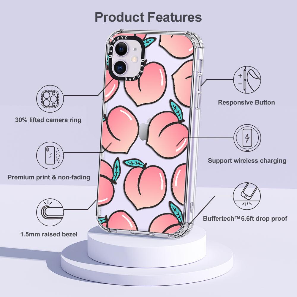 Cute Peach Phone Case - iPhone 11 Case - MOSNOVO