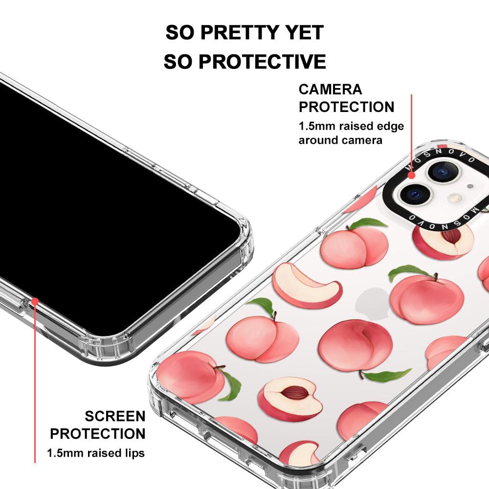 Cute Peach Phone Case - iPhone 12 Case - MOSNOVO