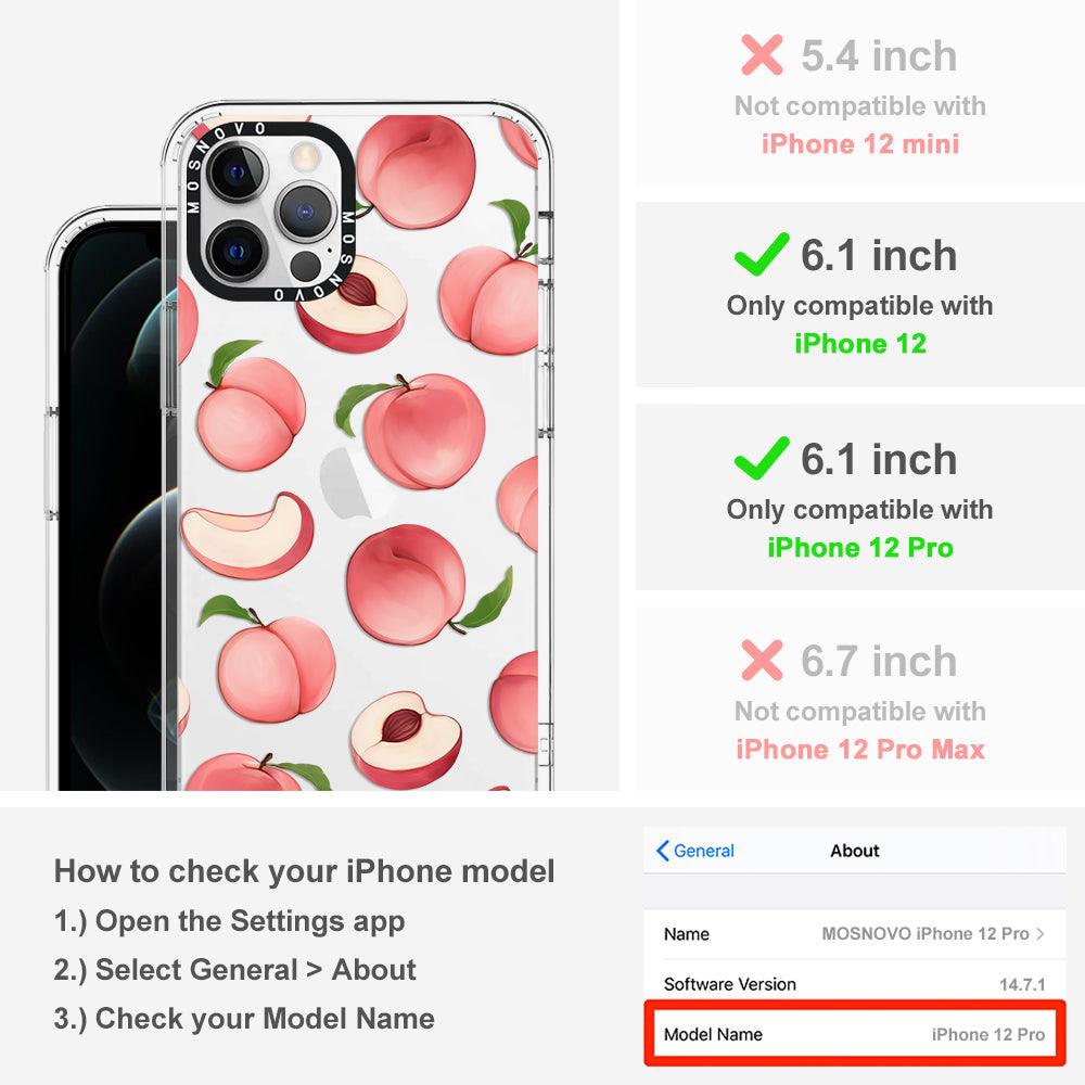 Cute Peach Phone Case - iPhone 12 Pro Case - MOSNOVO