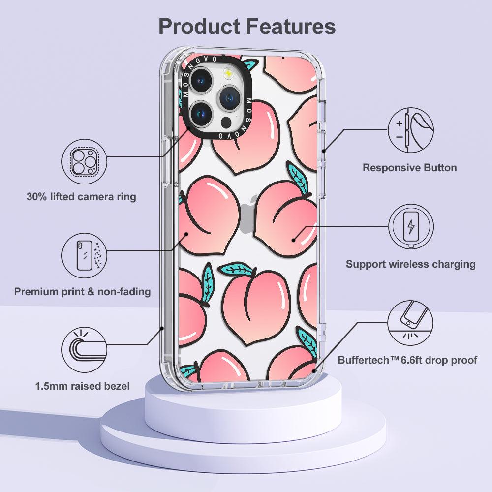 Cute Peach Phone Case - iPhone 12 Pro Max Case - MOSNOVO