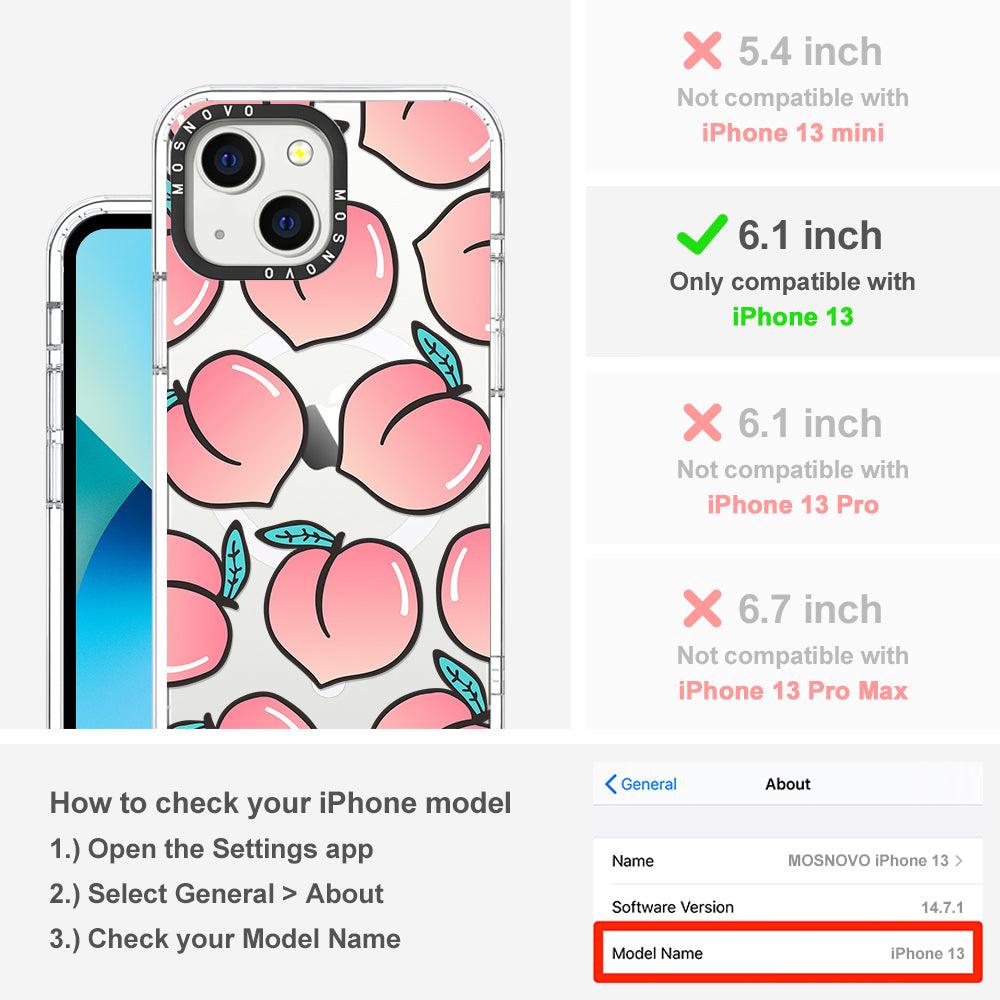 Cute Peach Phone Case - iPhone 13 Case - MOSNOVO