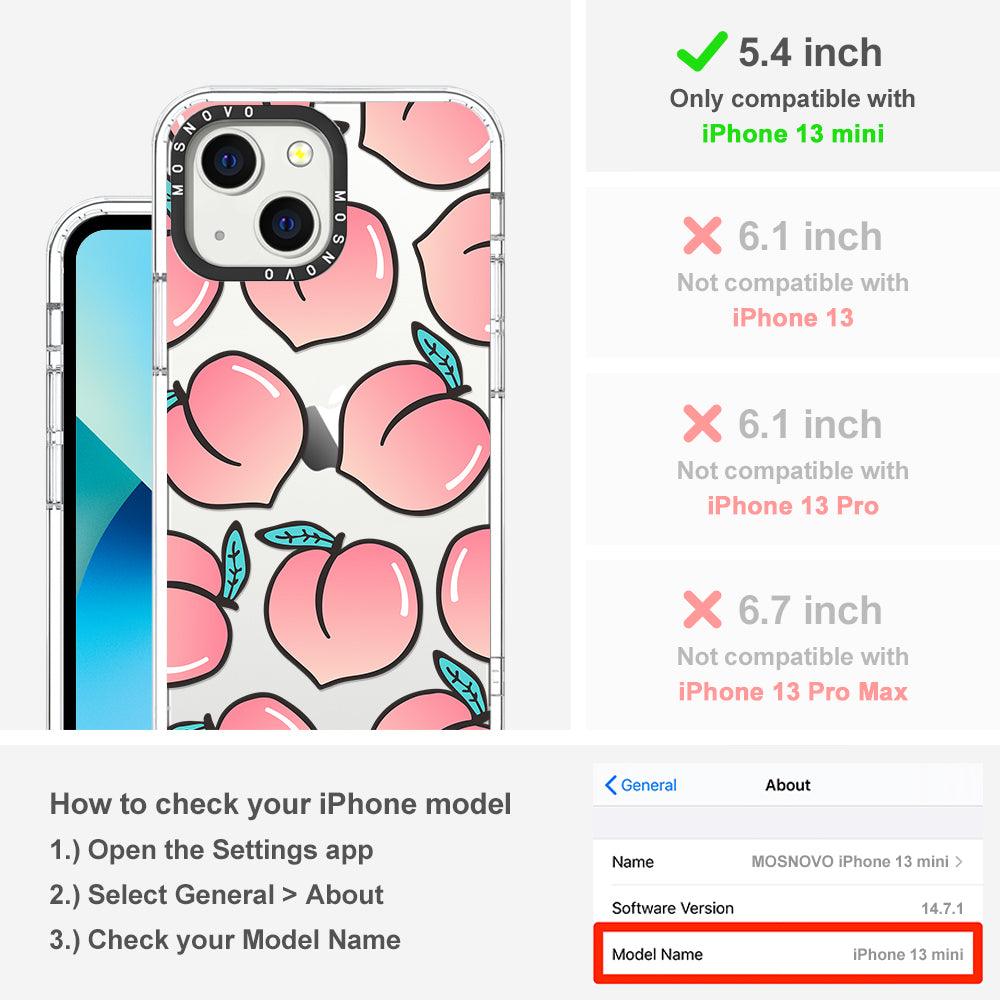 Cute Peach Phone Case - iPhone 13 Mini Case - MOSNOVO