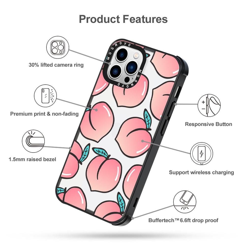 Cute Peach Phone Case - iPhone 13 Pro Max Case - MOSNOVO