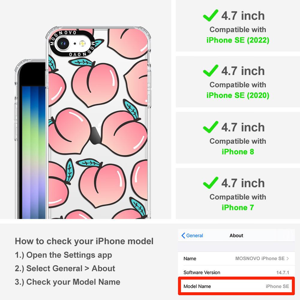 Cute Peach Phone Case - iPhone SE 2020 Case - MOSNOVO