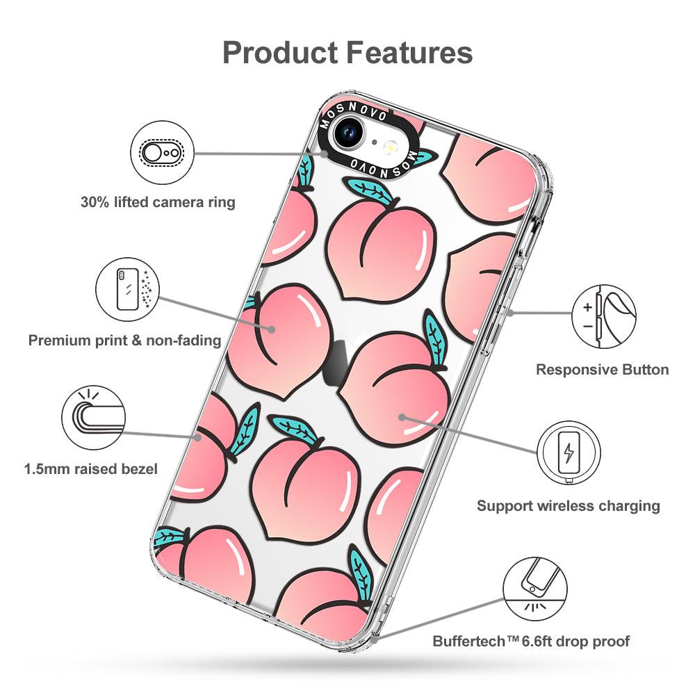 Cute Peach Phone Case - iPhone SE 2022 Case - MOSNOVO