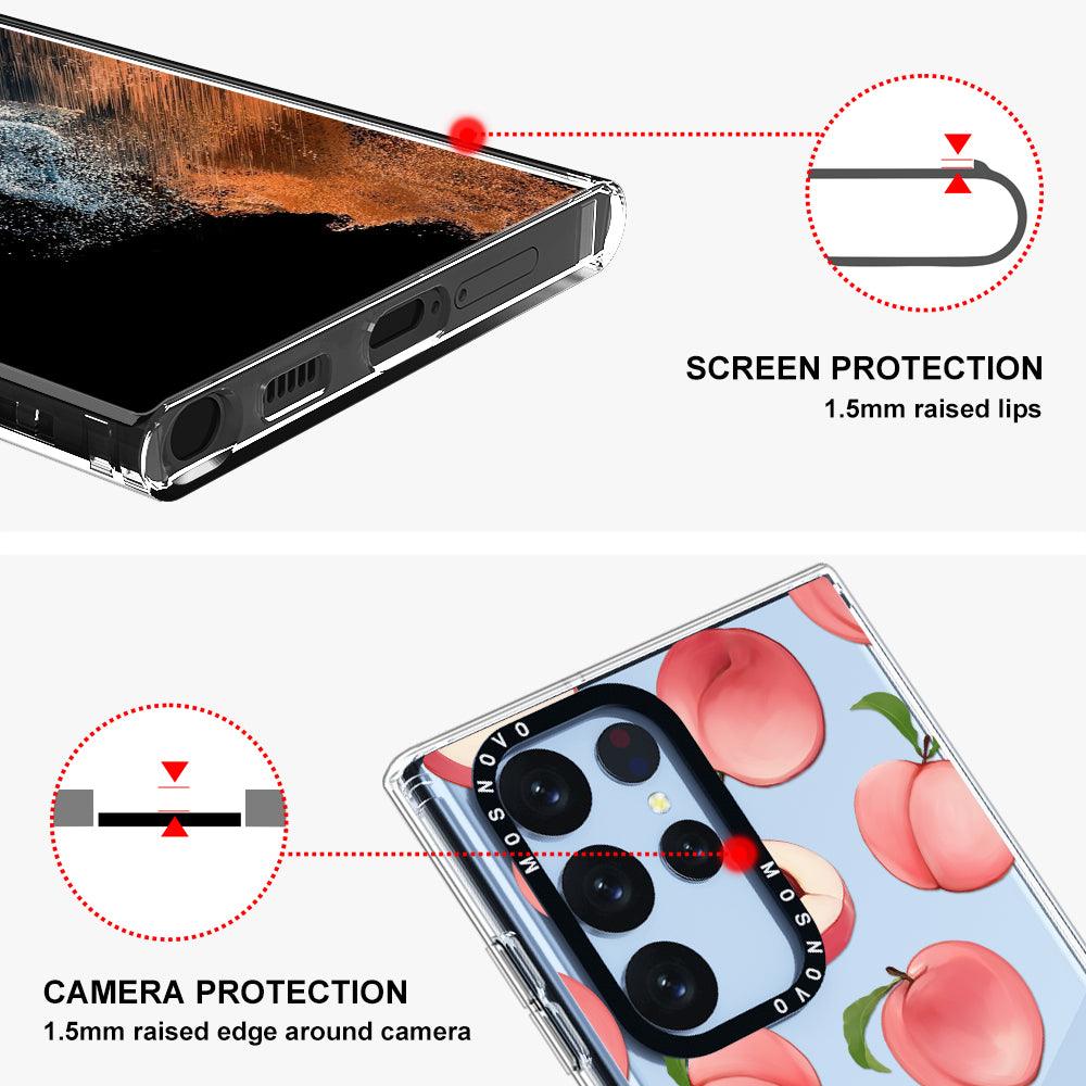 Cute Peach Phone Case - Samsung Galaxy S22 Ultra Case - MOSNOVO