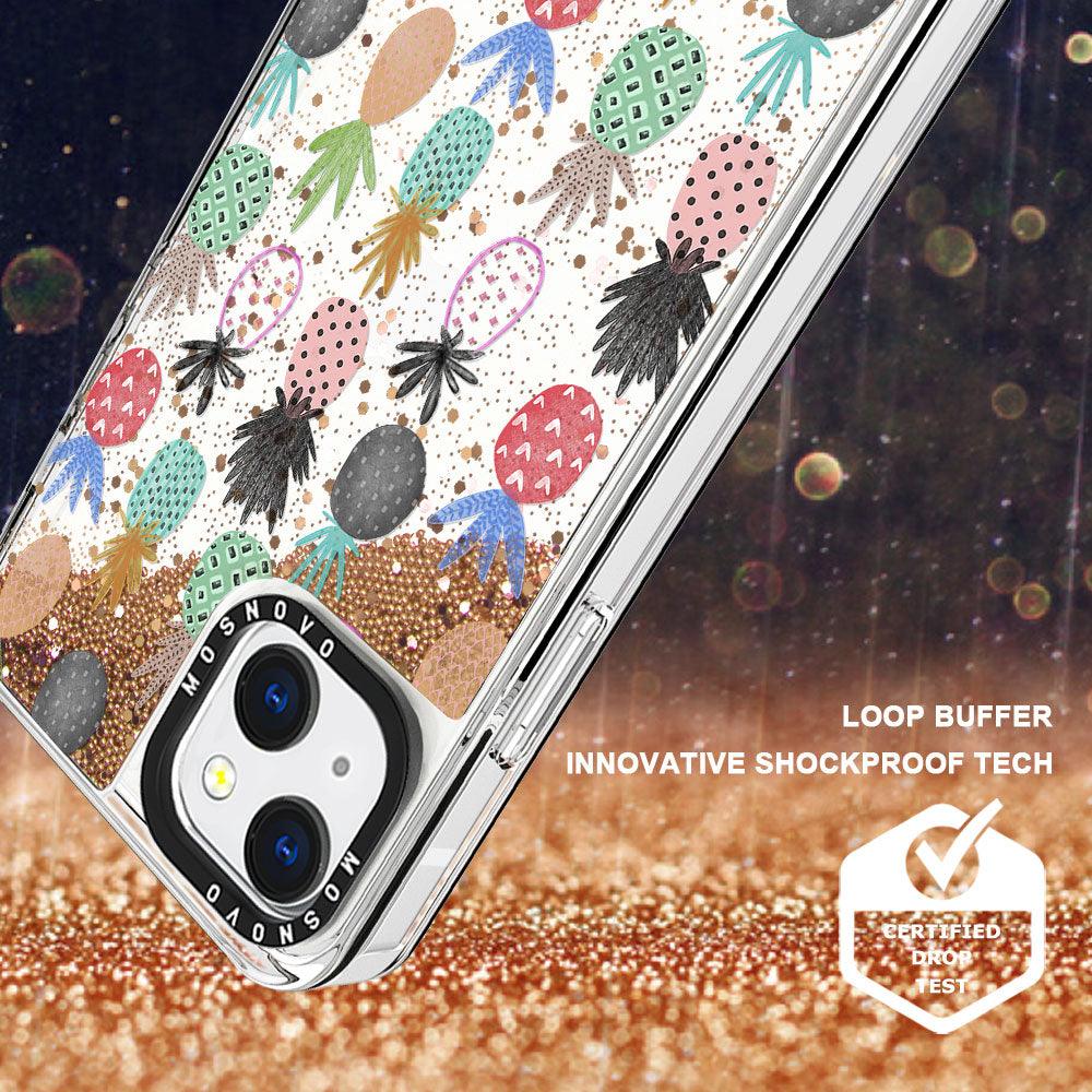 Cute Pineapple Glitter Phone Case - iPhone 13 Case - MOSNOVO