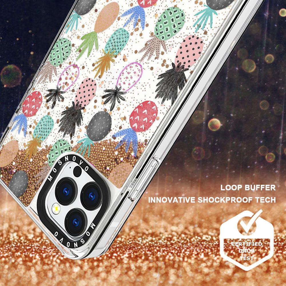 Cute Pineapple Glitter Phone Case - iPhone 13 Pro Case - MOSNOVO